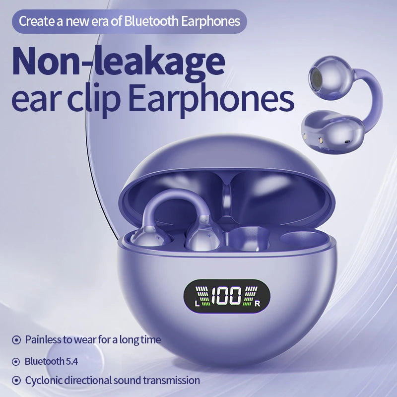 New Sport Earclip Wireless Headphone Bluetooth Earphone