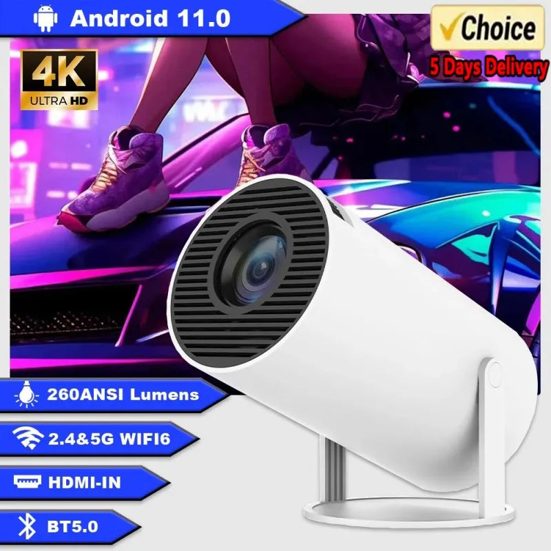 Mini HY300 Smart Android Projector Portable Wireless Home Theater