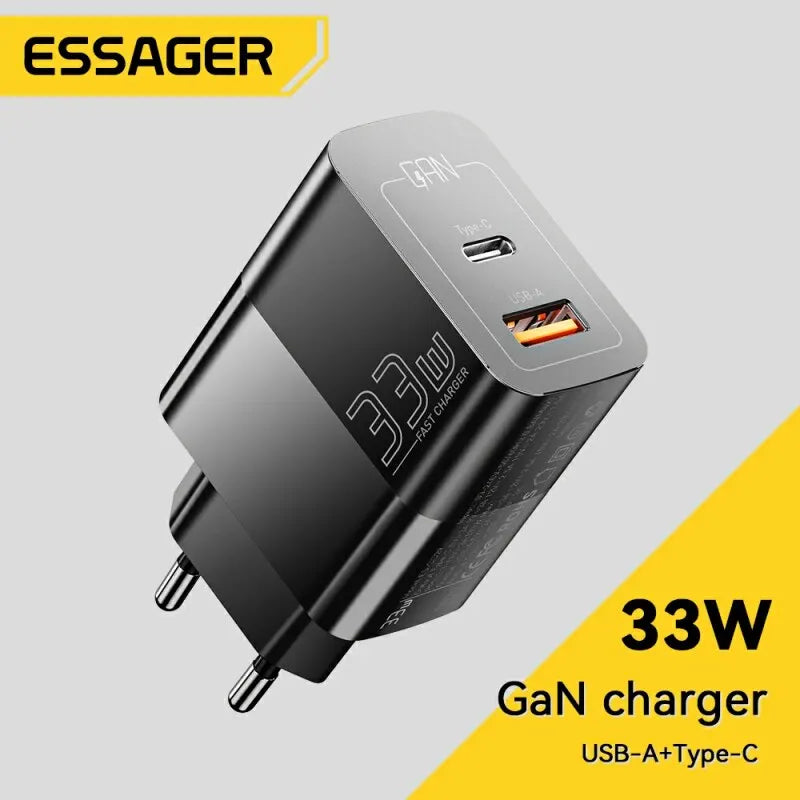Essager USB C Charger 33W GaN Type C PD Fast Charger